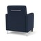 Lesro Siena Guest Chair w/ Front Casters, Bru Steel Legs, RF Blueberry Back, MD Ink Seat, RF Blueberry Panels SN1101 - alternate 2